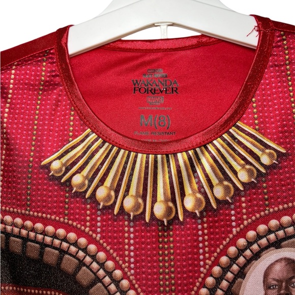 Wakanda Forever Kids Black Red Panther Red Halloween Costume Size: Medium/8 - Picture 2 of 3